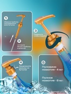 Помпа - дозатор для сиропа, золотая, 8 мл - Фото 2