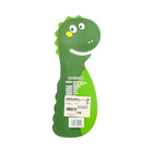 Набор детских зубных щеток динозаврик, зеленая и оранжевая - фото 24682371