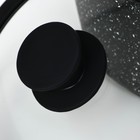 Крышка из жаропрочного стекла  с силиконовым ободком и ручкой Magistro, d=18 см, черная - Фото 3
