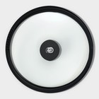 Крышка Magistro, d=22 см, со сливом, с силиконовым ободком и ручкой, жаропрочное стекло - Фото 4