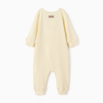 Комбинезон детский MINAKU: Basic Line BABY, рост 62-68 см, молочный