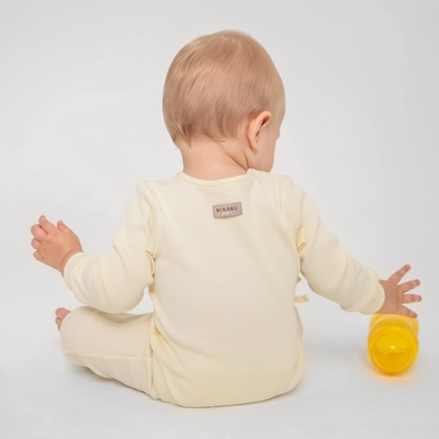 Комбинезон детский MINAKU: Basic Line BABY, рост 62-68 см, молочный