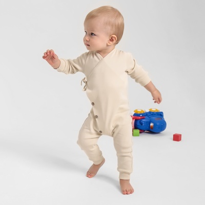 Комбинезон детский MINAKU: Basic Line BABY, рост 80-86, бежевый