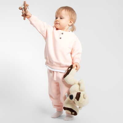 Штанишки детские MINAKU: Basic Line BABY, рост 80-86 см, пудрово-розовые