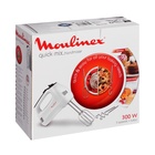 Миксер Moulinex HM3101B1, ручной, 300 Вт, 5 скоростей, 2 насадки, белый - фото 51600235 Миксер Moulinex HM3101B1, ручной, 300 Вт, 5 скоростей, 2 насадки, белый - фото 51600235