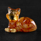 Сувенир "Кот с бантиком", лежит, янтарь - фото 321812190