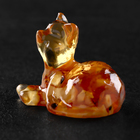 Сувенир "Кот с бантиком", лежит, янтарь - Фото 2
