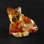 Сувенир "Кот с бантиком", лежит, янтарь - Фото 4