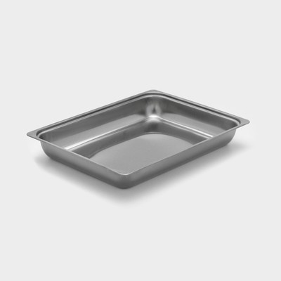 УЦЕНКА Противень из нержавеющей стали, 3.8 л, 39.5×29×5.5 см, цвет хромированный