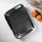 УЦЕНКА Противень из нержавеющей стали, 3.8 л, 39.5×29×5.5 см, цвет хромированный - Фото 4