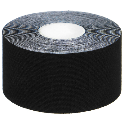 Кинезиотейп ONLYTOP, 3.8 см × 5 м, цвет чёрный