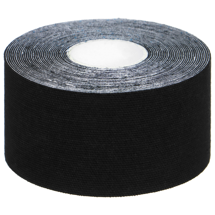 Кинезиотейп ONLYTOP, 3.8 см × 5 м, цвет чёрный - Фото 1