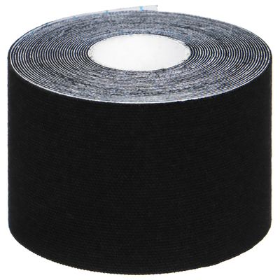Кинезиотейп ONLYTOP, 5 см × 5 м, цвет чёрный