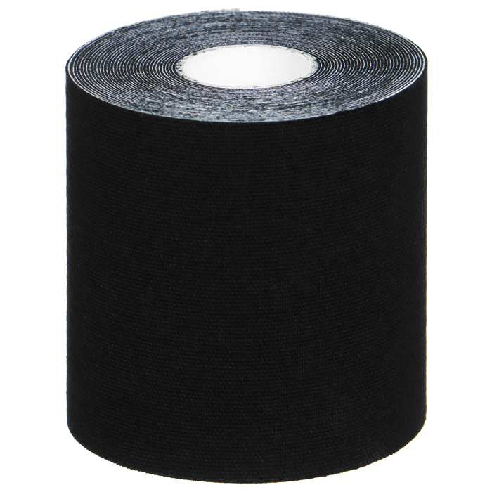 Кинезиотейп ONLYTOP, 7.5 см × 5 м, цвет чёрный - Фото 1