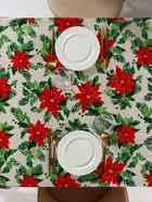 Скатерть новогодняя «Доляна» Christmas flowers, 145×300 см - Фото 5