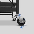 Стеллаж складной на колесах, 4 полки, 72×34×122см, цвет чёрный матовый - Фото 6