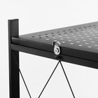 Стеллаж складной на колесах, 4 полки, 72×34×122см, цвет чёрный матовый - Фото 13