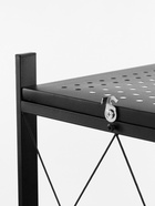 Стеллаж складной на колесах, 5 полок, 72×36×162.5 см, чёрный матовый - Фото 14