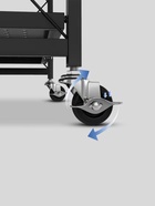 Стеллаж складной на колесах, 5 полок, 72×36×162.5 см, чёрный матовый - Фото 5