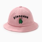 Панама для девочки MINAKU "Dinosaur", цв. розовый, р-р 50 - фото 10087011