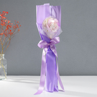Букет из мыльных лепестков для ванны «Роза в шарике», подарочный, сирень, 8.5×8.5×36 см - Фото 1