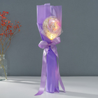 Букет из мыльных лепестков для ванны «Роза в шарике», подарочный, сирень, 8.5×8.5×36 см - Фото 2