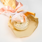 Букет из мыльных лепестков для ванны «Роза в шарике», подарочный, жёлтый, 8.5×8.5×36 см - Фото 3