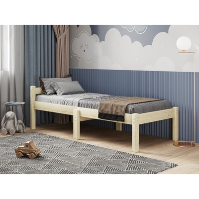 Односпальная кровать «Сандвик», 70×190 см, массив сосны, без покрытия