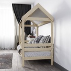 Детская кровать «Касл», 90×190 см, массив сосны, без покрытия - фото 28508396