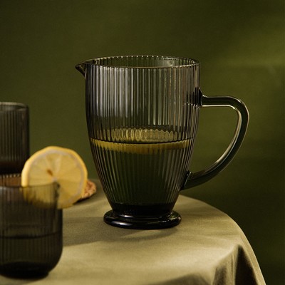 Кувшин SL Home «Модерн», 1.2 л, 19.5×13×18.5 см, стекло, графитовый