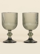 Бокалы для вина SL Home «Модерн», 250 мл, 8×14.5 см, набор 2 шт., стекло, графитовые - Фото 2