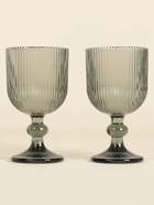 Бокалы для вина SL Home «Модерн», 250 мл, 8×14.5 см, набор 2 шт., стекло, графитовые - Фото 2