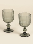 Бокалы для вина SL Home «Модерн», 250 мл, 8×14.5 см, набор 2 шт., стекло, графитовые - Фото 3