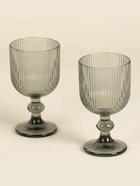 Бокалы для вина SL Home «Модерн», 250 мл, 8×14.5 см, набор 2 шт., стекло, графитовые - Фото 3