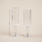 Бокалы для шампанского SL Home «Модерн», 150 мл, 5.5×18.5 см, набор 2 шт., стекло, прозрачные - Фото 2