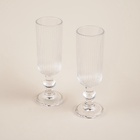 Бокалы для шампанского SL Home «Модерн», 150 мл, 5.5×18.5 см, набор 2 шт., стекло, прозрачные - Фото 3