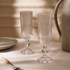 Бокалы для шампанского SL Home «Модерн», 150 мл, 5.5×18.5 см, набор 2 шт., стекло, прозрачные - Фото 8