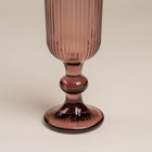 Бокалы для шампанского SL Home «Модерн», 150 мл, 5.5×18.5 см, набор 2 шт., стекло, розовые - Фото 3