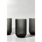 Стаканы SL Home «Модерн», 400 мл, 8×13 см, набор 6 шт., стекло, графитовые - Фото 3