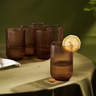 Стаканы SL Home «Модерн», 400 мл, 8×13 см, набор 6 шт., стекло, розовые - Фото 6