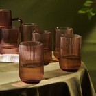 Стаканы SL Home «Модерн», 400 мл, 8×13 см, набор 6 шт., стекло, розовые - Фото 7