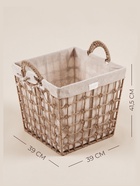 Корзина для хранения SL Home, ручное плетение, с ручками, квадратная, джут, 39×39×41.5 см - Фото 2