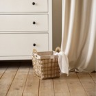 Корзина для хранения SL Home, ручное плетение, с ручками, квадратная, джут, 27×27×31 см - Фото 5