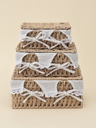 Корзины для хранения SL Home, плетёные, ручной работы, 3 шт.: от 18×12×8 см до 26×20×12 см - Фото 2