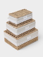 Корзины для хранения SL Home, плетёные, ручной работы, 3 шт.: от 18×12×8 см до 26×20×12 см - Фото 4