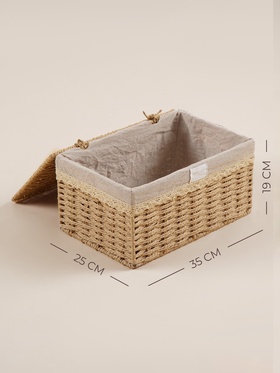 Корзина для хранения SL Home, плетёная, ручной работы, 35×25×19 см