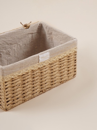 Корзина для хранения SL Home, плетёная, ручной работы, 35×25×19 см