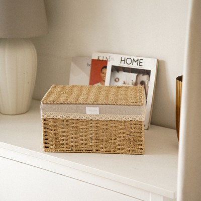 Корзина для хранения SL Home, плетёная, ручной работы, 35×25×19 см