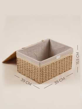 Корзина для хранения SL Home, плетёная, ручной работы, 30×20×15.5 см