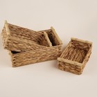Корзины для хранения SL Home, плетёные, ручной работы, 3 шт., 27×16×9 см, 31×20×12 см, 35×24×13 см - Фото 2